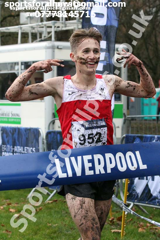 Mens under-20s, 2019 European Cross Country Trials and British Cross Challenge, Sefton Park, Liverpool.  Photo: David T. Hewitson/Sports for All Pics